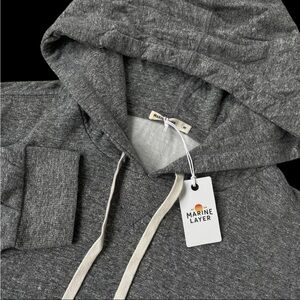 Marine Layer DK Pullover Hoodie Grey Size Medium $88
